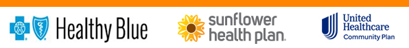 Healthy Blue, Sunflower and United logos